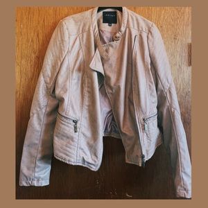 Leather Jacket- Beige